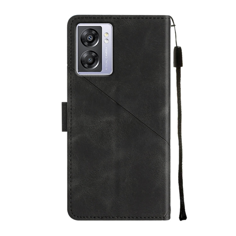 For OPPO A57 5G 2022 / 4G Skin-feel Embossed Leather Phone Case