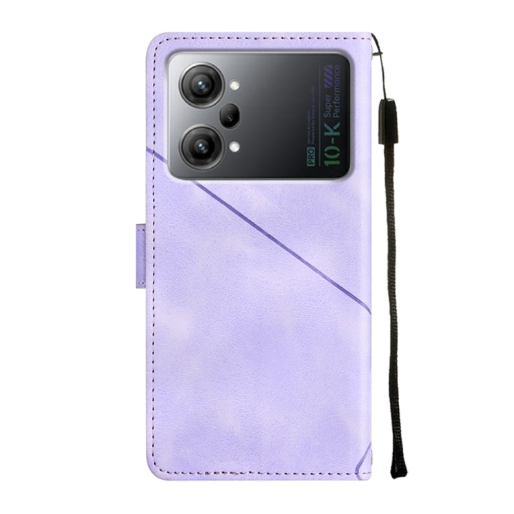 For OPPO K10 Pro 5G Skin-feel Embossed Leather Phone Case