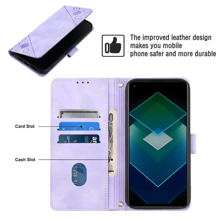 For OPPO K10 Pro 5G Skin-feel Embossed Leather Phone Case