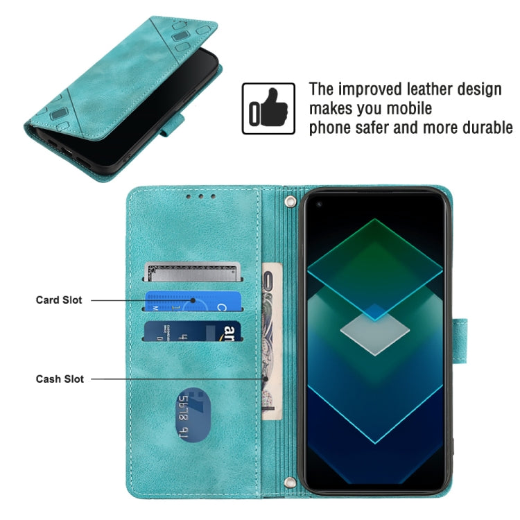 For OPPO K10 Pro 5G Skin-feel Embossed Leather Phone Case