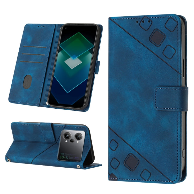 For OPPO K10 Pro 5G Skin-feel Embossed Leather Phone Case