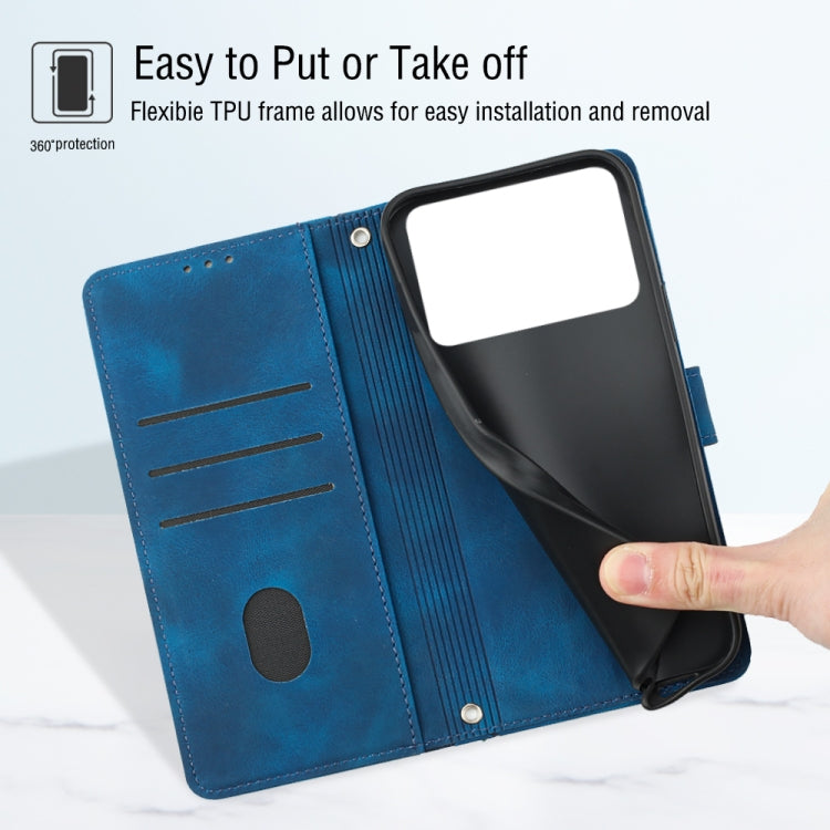 For OPPO K10 Pro 5G Skin-feel Embossed Leather Phone Case