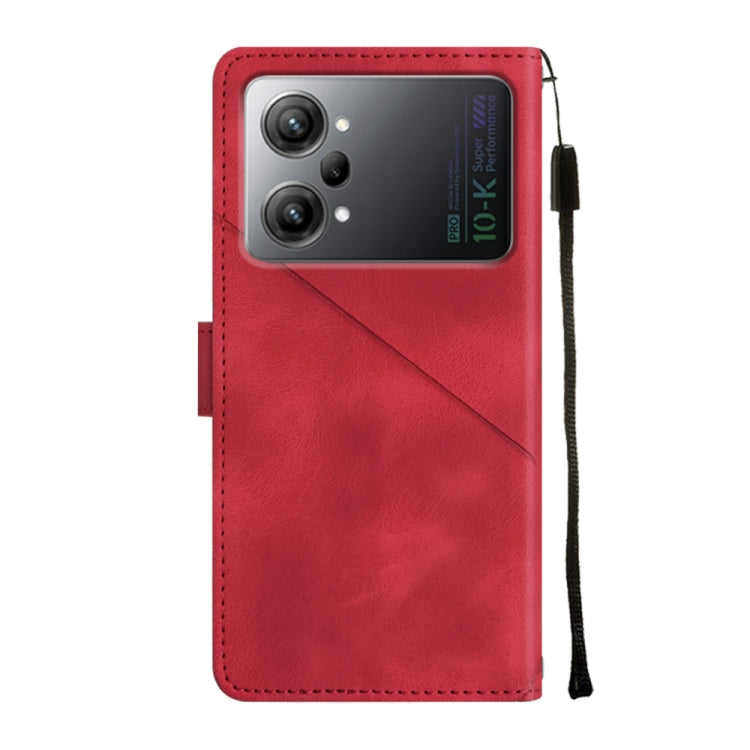 For OPPO K10 Pro 5G Skin-feel Embossed Leather Phone Case