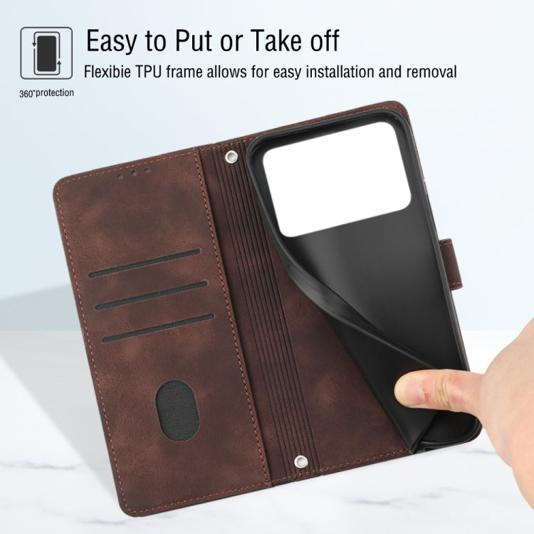 For OPPO K10 Pro 5G Skin-feel Embossed Leather Phone Case