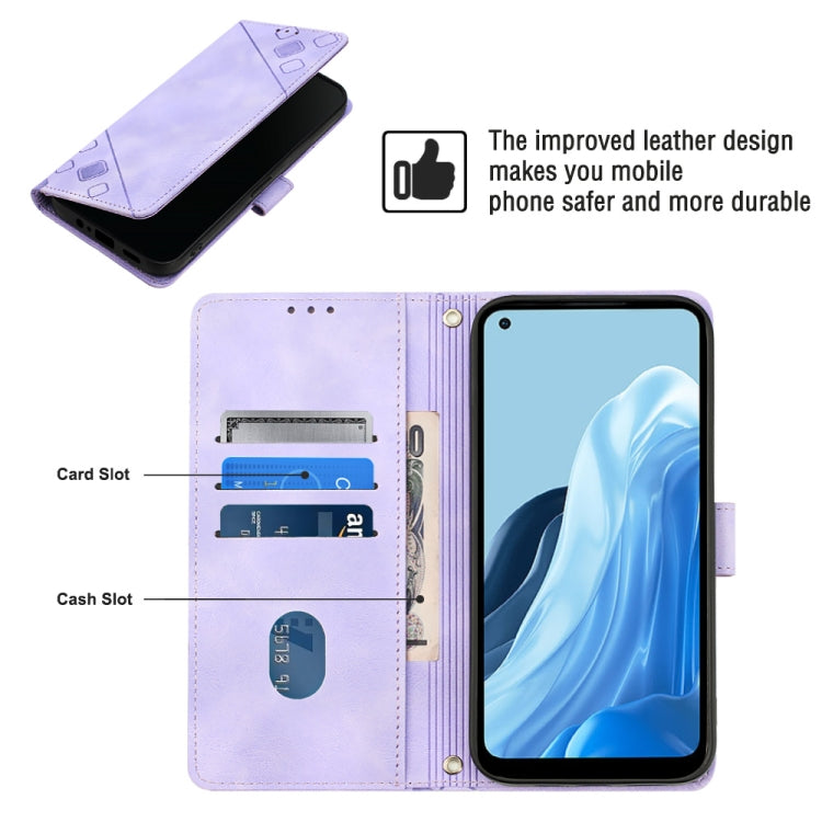 For OPPO Reno7 4G / F21 Pro Skin-feel Embossed Leather Phone Case