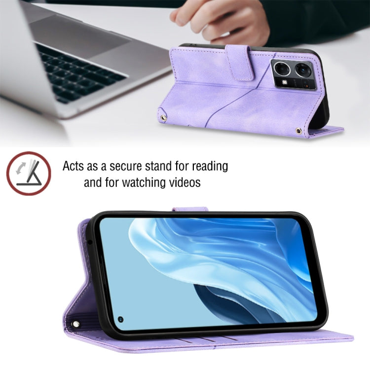 For OPPO Reno7 4G / F21 Pro Skin-feel Embossed Leather Phone Case