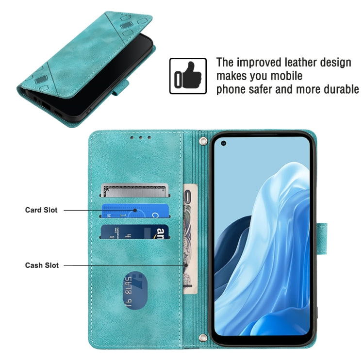 For OPPO Reno7 4G / F21 Pro Skin-feel Embossed Leather Phone Case