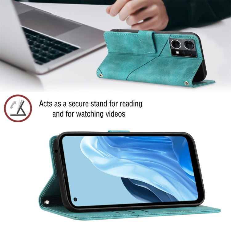 For OPPO Reno7 4G / F21 Pro Skin-feel Embossed Leather Phone Case