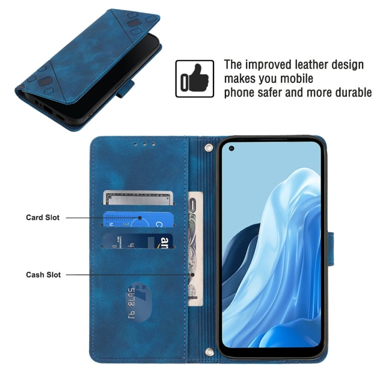 For OPPO Reno7 4G / F21 Pro Skin-feel Embossed Leather Phone Case
