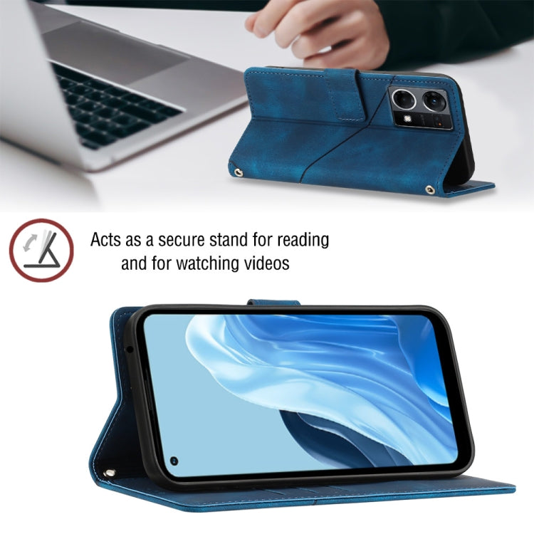 For OPPO Reno7 4G / F21 Pro Skin-feel Embossed Leather Phone Case