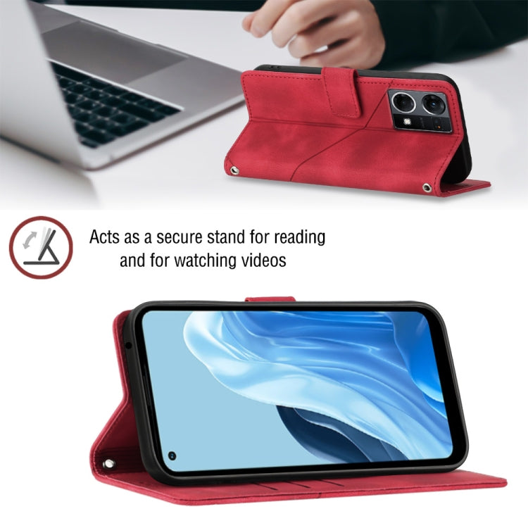 For OPPO Reno7 4G / F21 Pro Skin-feel Embossed Leather Phone Case