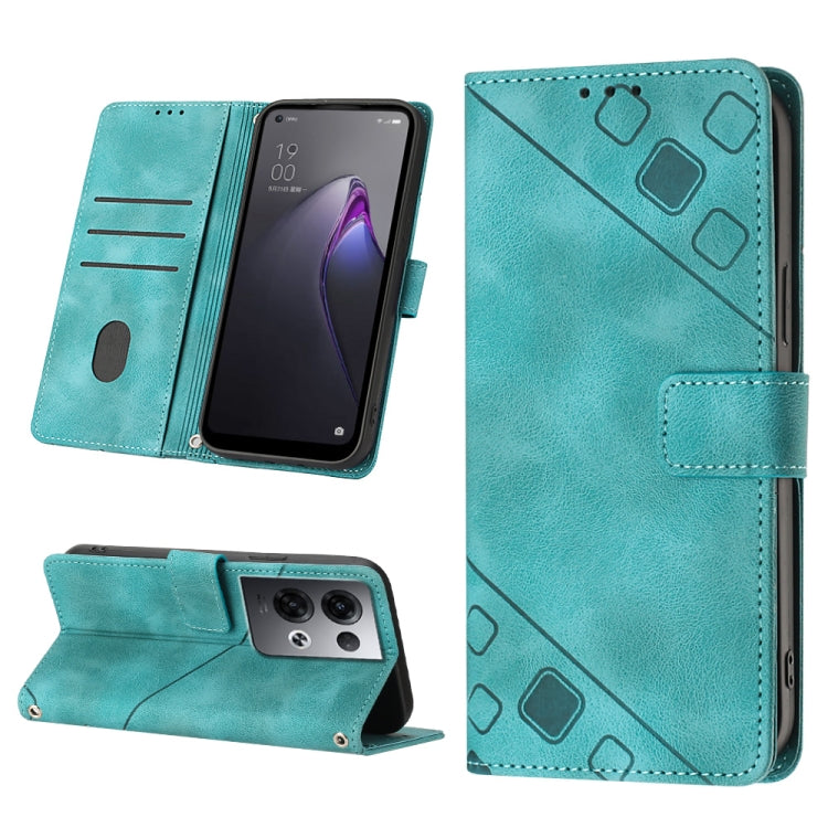 For OPPO Reno8 Pro 5G Skin-feel Embossed Leather Phone Case