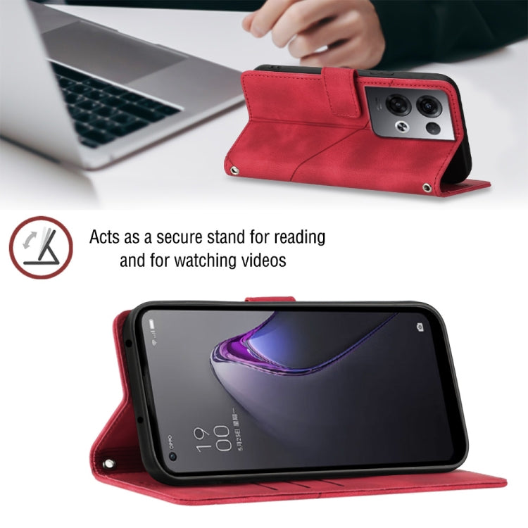 For OPPO Reno8 Pro 5G Skin-feel Embossed Leather Phone Case