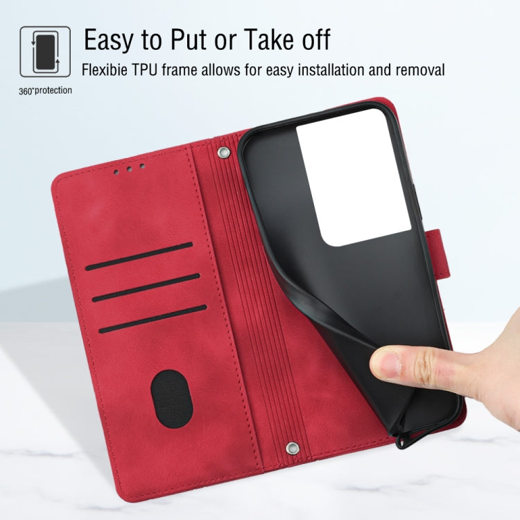 For OPPO Reno8 Pro 5G Skin-feel Embossed Leather Phone Case