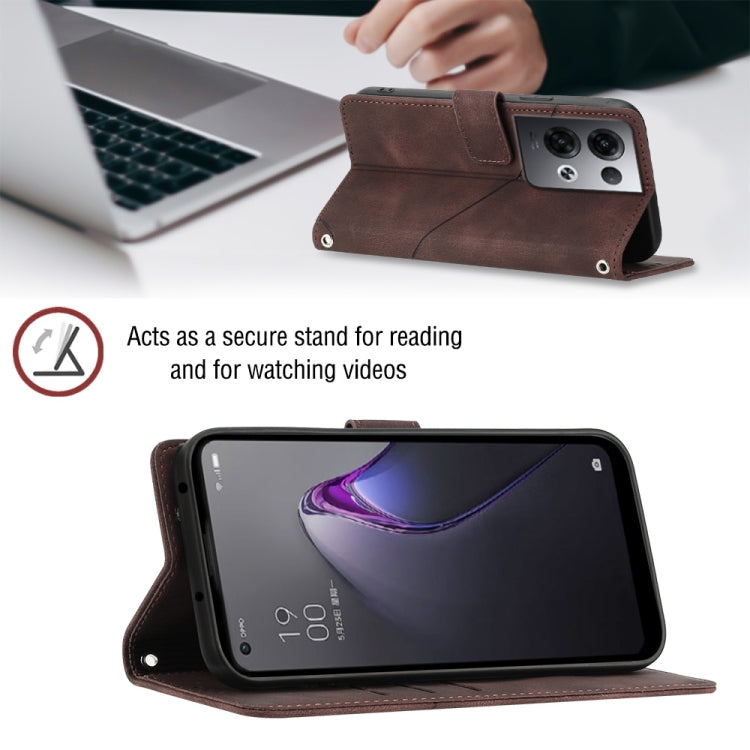 For OPPO Reno8 Pro 5G Skin-feel Embossed Leather Phone Case