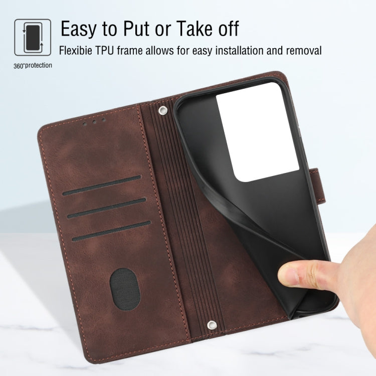 For OPPO Reno8 Pro 5G Skin-feel Embossed Leather Phone Case