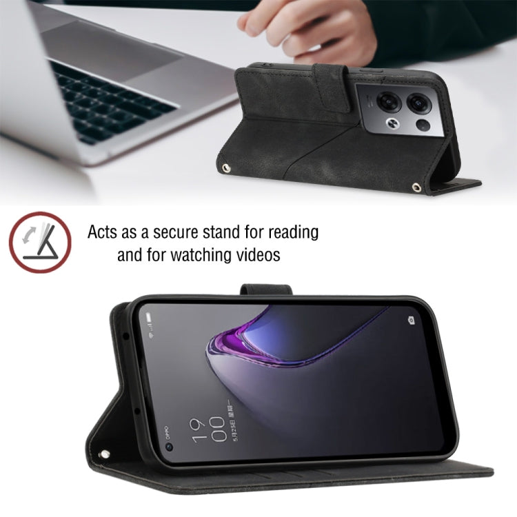 For OPPO Reno8 Pro 5G Skin-feel Embossed Leather Phone Case