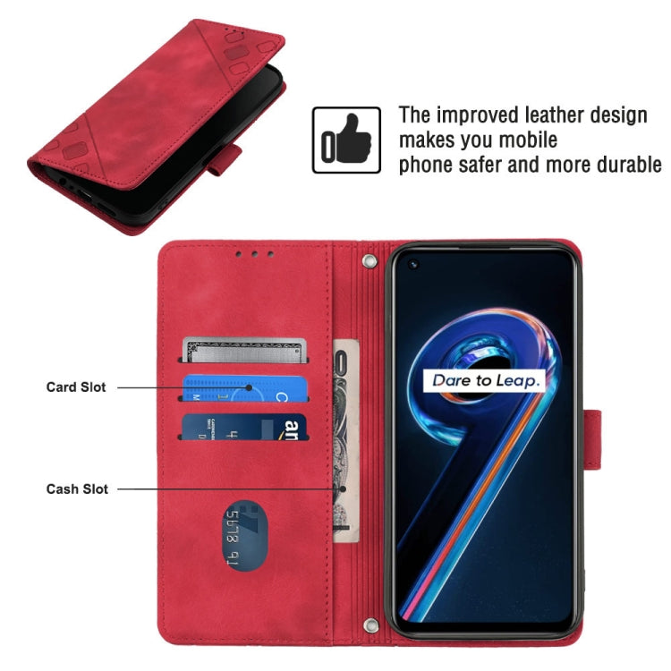 For Realme 9 Pro 5G / OnePlus Nord CE 2 Lite 5G Skin-feel Embossed Leather Phone Case