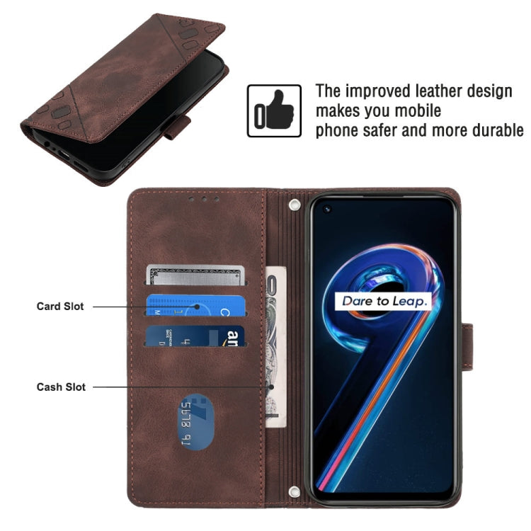 For Realme 9 Pro 5G / OnePlus Nord CE 2 Lite 5G Skin-feel Embossed Leather Phone Case