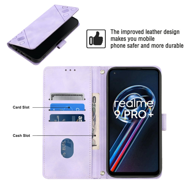 For Realme 9 Pro+ 5G / 9 4G Skin-feel Embossed Leather Phone Case