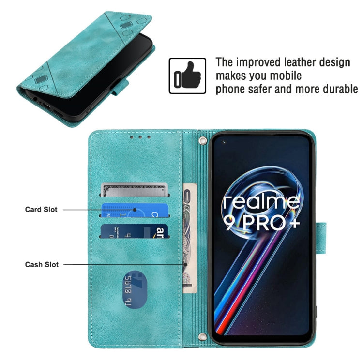 For Realme 9 Pro+ 5G / 9 4G Skin-feel Embossed Leather Phone Case