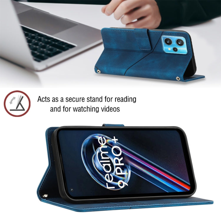 For Realme 9 Pro+ 5G / 9 4G Skin-feel Embossed Leather Phone Case