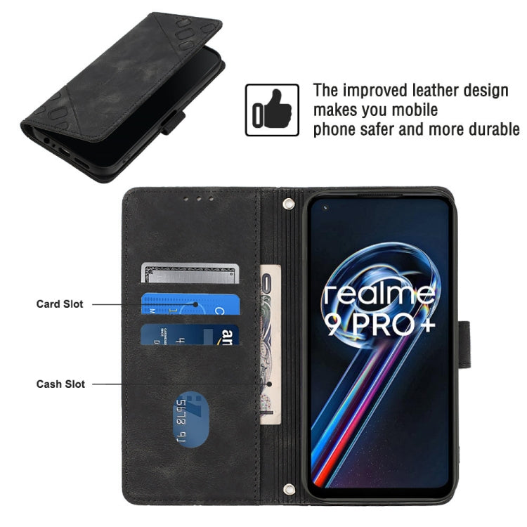 For Realme 9 Pro+ 5G / 9 4G Skin-feel Embossed Leather Phone Case