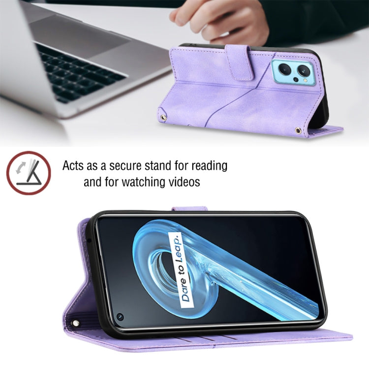 For Realme 9i / OPPO A36 / A76 Skin-feel Embossed Leather Phone Case