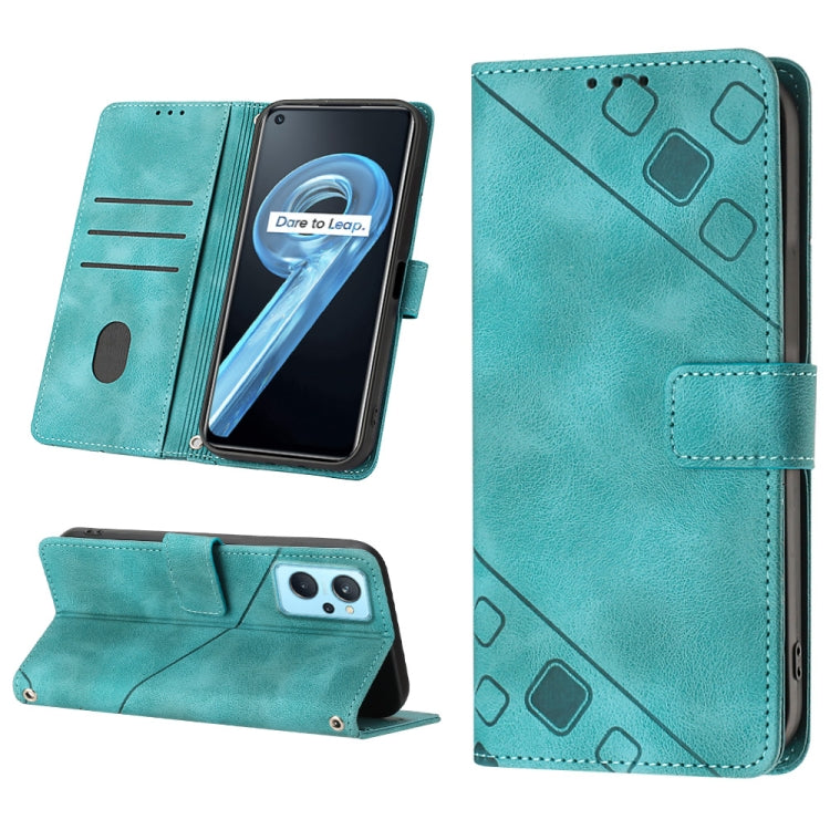 For Realme 9i / OPPO A36 / A76 Skin-feel Embossed Leather Phone Case