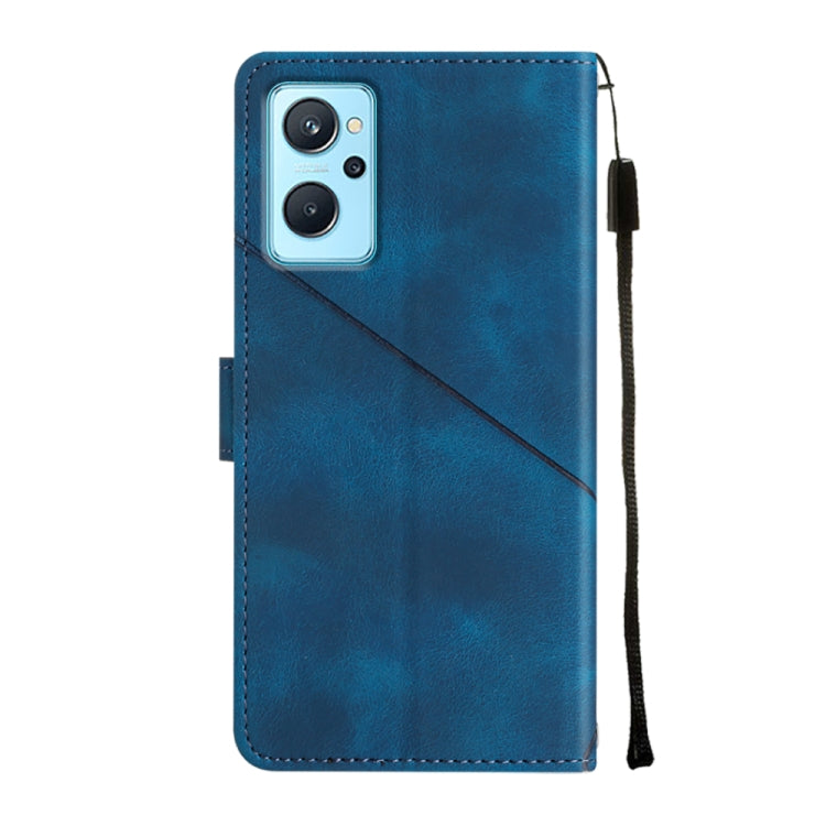 For Realme 9i / OPPO A36 / A76 Skin-feel Embossed Leather Phone Case