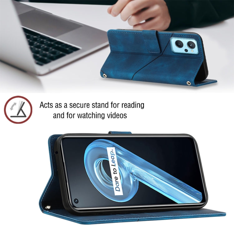 For Realme 9i / OPPO A36 / A76 Skin-feel Embossed Leather Phone Case