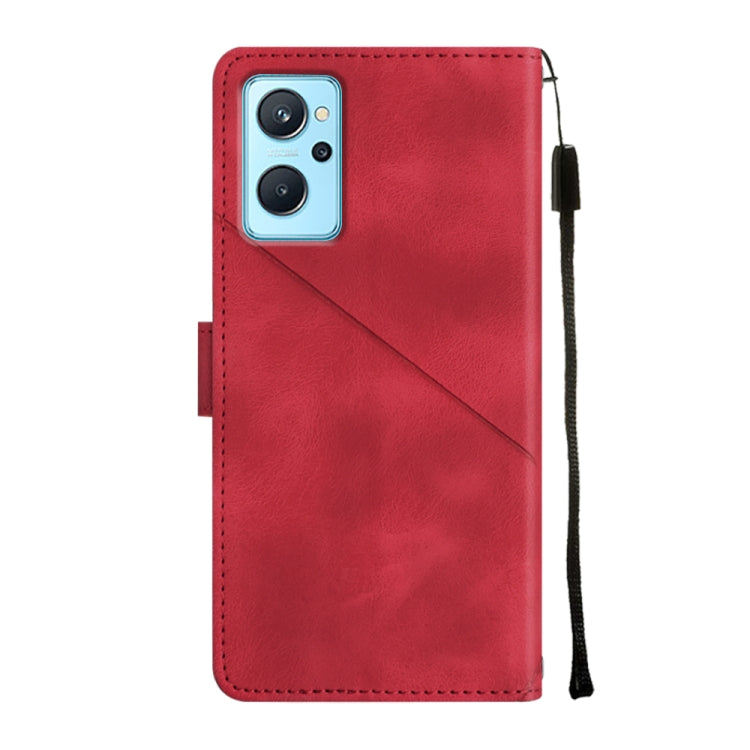 For Realme 9i / OPPO A36 / A76 Skin-feel Embossed Leather Phone Case