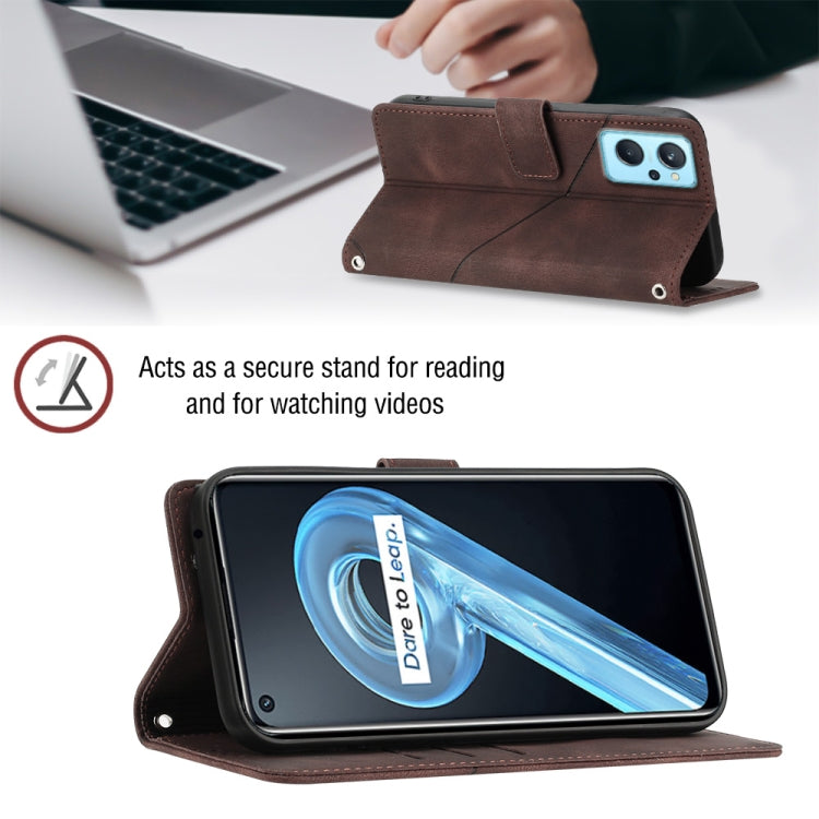 For Realme 9i / OPPO A36 / A76 Skin-feel Embossed Leather Phone Case