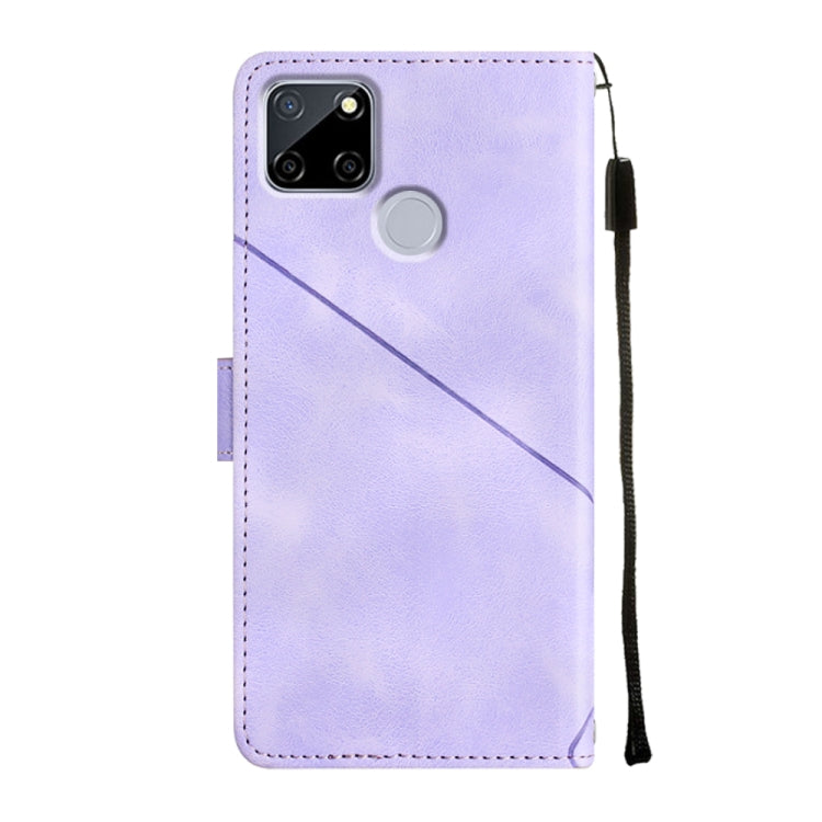 For Realme C12 / C15 / C25 / C25s Skin-feel Embossed Leather Phone Case