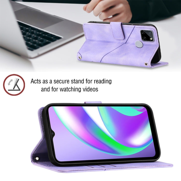 For Realme C12 / C15 / C25 / C25s Skin-feel Embossed Leather Phone Case