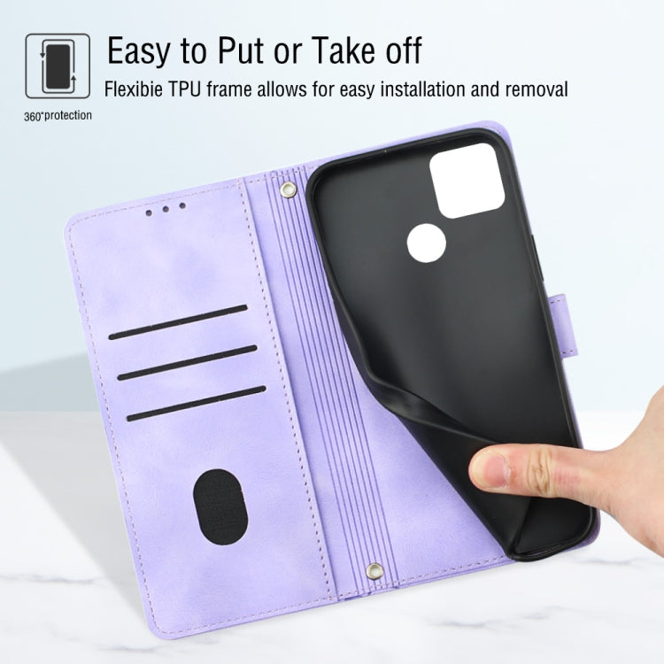 For Realme C12 / C15 / C25 / C25s Skin-feel Embossed Leather Phone Case