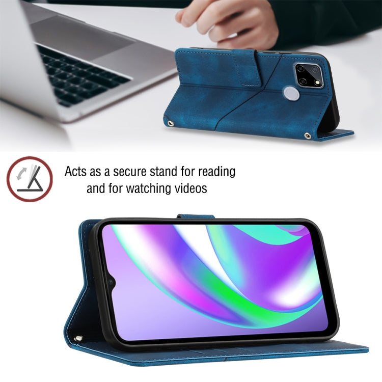 For Realme C12 / C15 / C25 / C25s Skin-feel Embossed Leather Phone Case