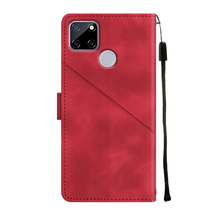 For Realme C12 / C15 / C25 / C25s Skin-feel Embossed Leather Phone Case