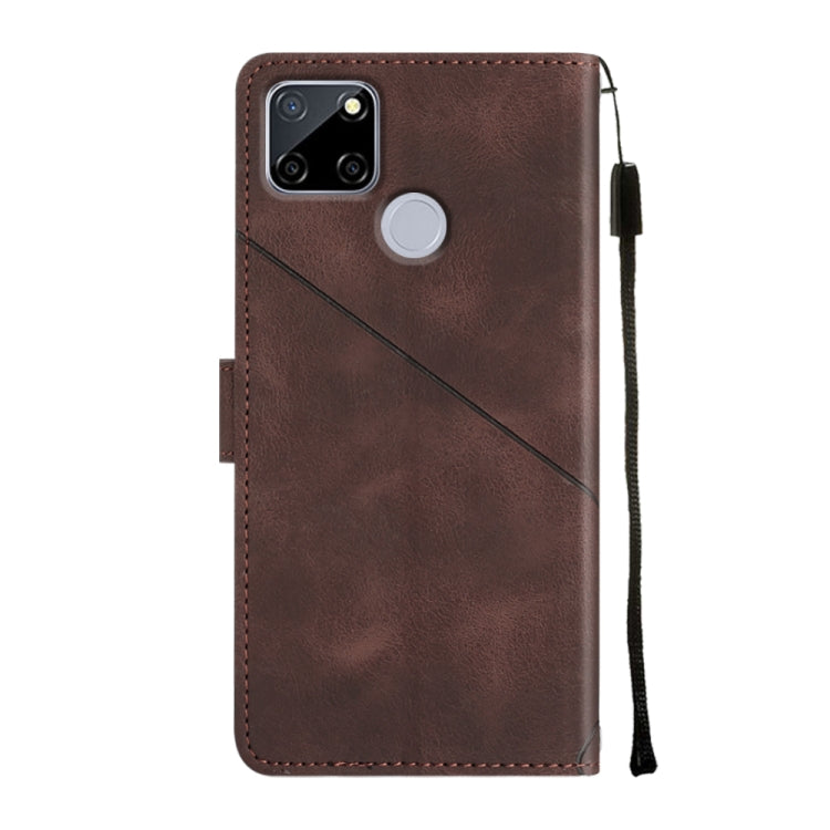 For Realme C12 / C15 / C25 / C25s Skin-feel Embossed Leather Phone Case