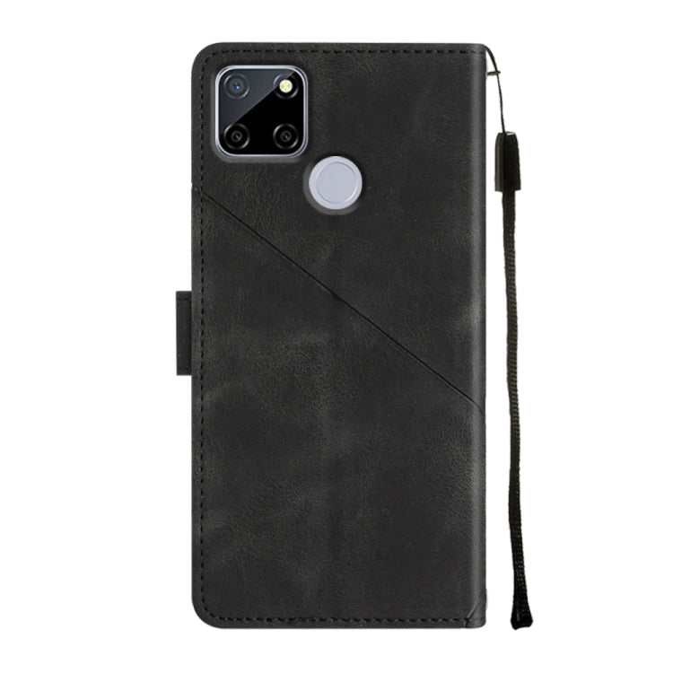 For Realme C12 / C15 / C25 / C25s Skin-feel Embossed Leather Phone Case