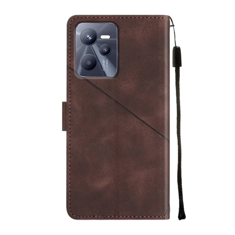 For Realme C35 Skin-feel Embossed Leather Phone Case
