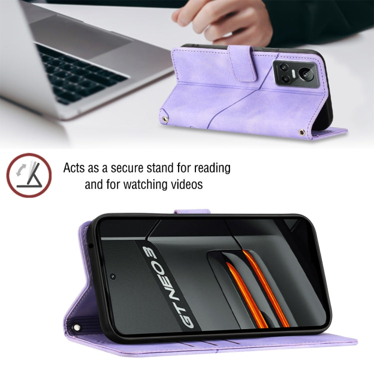 For Realme GT Neo3 Skin-feel Embossed Leather Phone Case