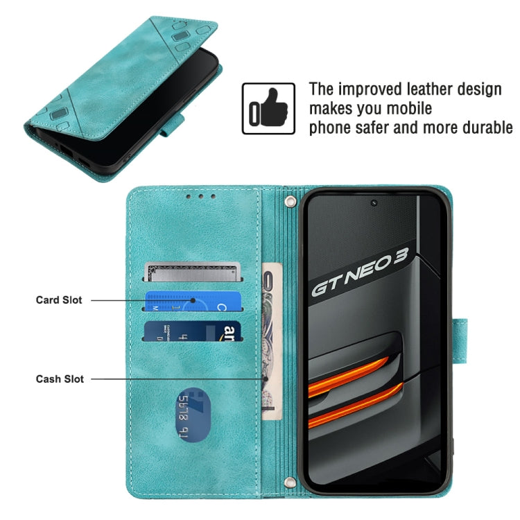For Realme GT Neo3 Skin-feel Embossed Leather Phone Case