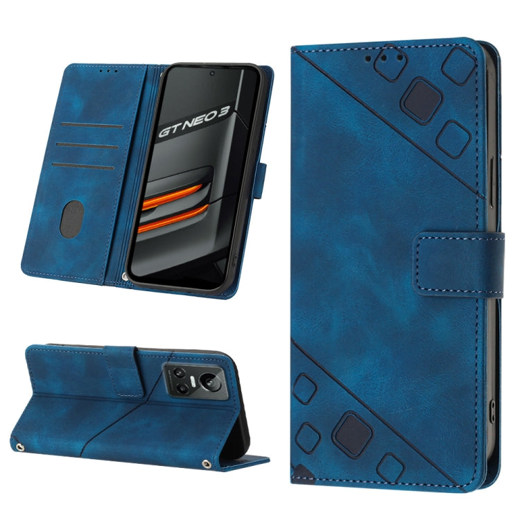 For Realme GT Neo3 Skin-feel Embossed Leather Phone Case