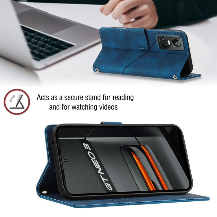 For Realme GT Neo3 Skin-feel Embossed Leather Phone Case