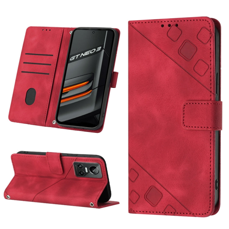 For Realme GT Neo3 Skin-feel Embossed Leather Phone Case