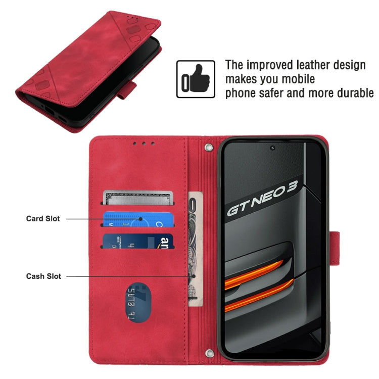 For Realme GT Neo3 Skin-feel Embossed Leather Phone Case