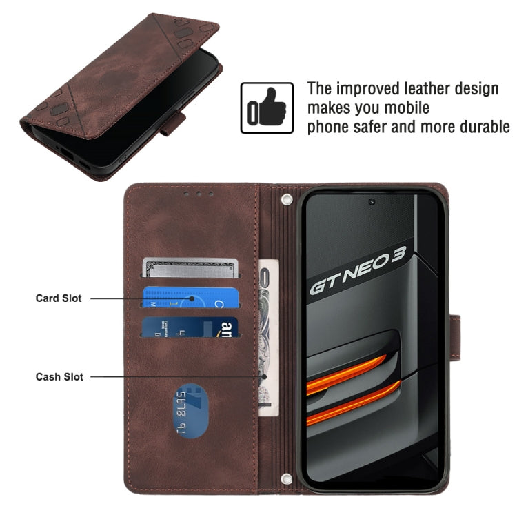 For Realme GT Neo3 Skin-feel Embossed Leather Phone Case