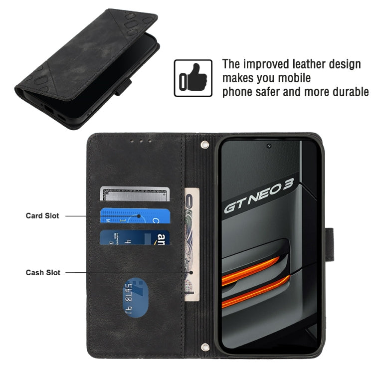 For Realme GT Neo3 Skin-feel Embossed Leather Phone Case