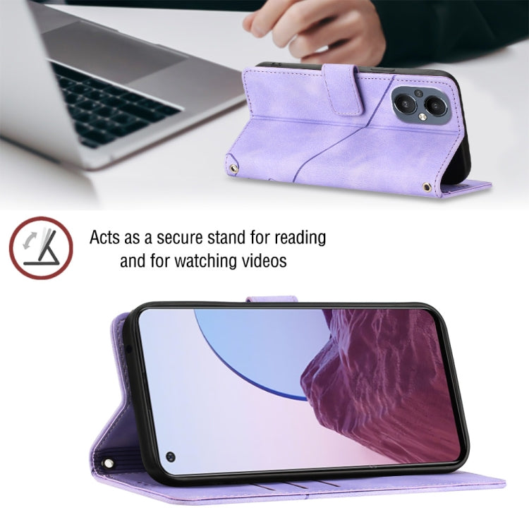 Skin-feel Embossed Leather Phone Case For OnePlus Nord N20 5G / OPPO Reno7 Z 5G / F21 Pro 5G Indian / Reno7 Lite 5G / Reno8 Lite 5G